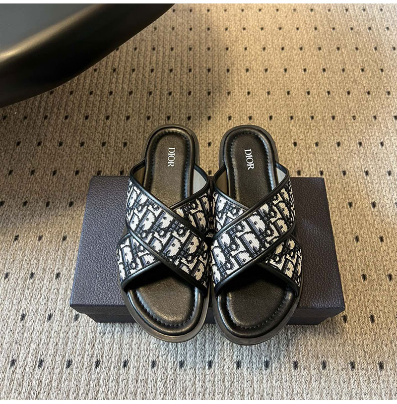 DIOR-04282 디올 206SS 스프링/여름 신형 남성용 크로스 스트랩 노안 슬리퍼