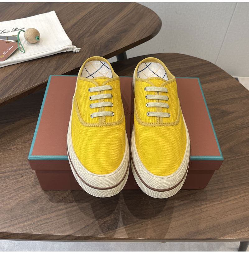 LORO PIANA-051310 로로피아나 2026SS 여성용 스프링/서머 신형 캔버스 신발 세미 슬립 캐주얼 슈즈