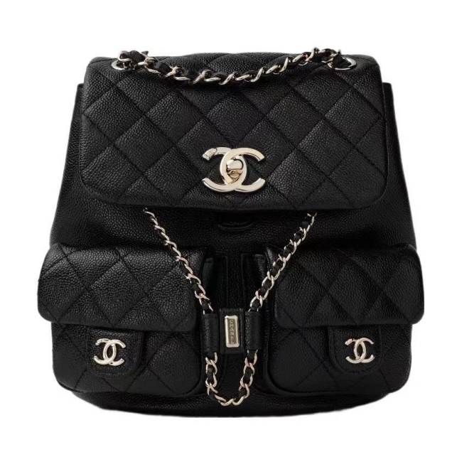 [스페셜오더]CHANEL-AS3860 샤넬 DUMA 듀마 투포켓 백팩 미디움 캐비어 블랙 금장
