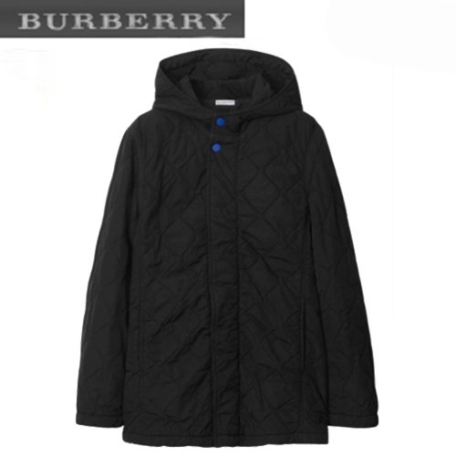 BURBERRY-80839571 버버리 블랙 퀼팅 나일론 재킷 여성용