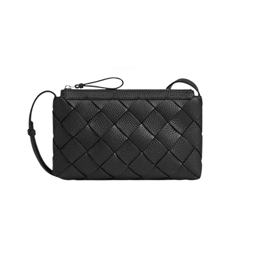 [스페셜오더]BOTTEGA VENETA-837112 보테가 베네타 블랙 디아고 지퍼 메신저 백