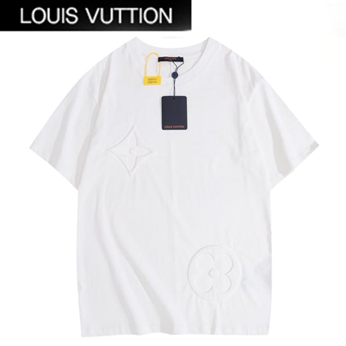 LOUIS VUITTON-052610 루이비통 화이트 모노그램 플라워 티셔츠 남여공용