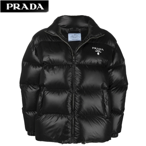 PRADA-11148 프라다 블랙 로고 아플리케 장식 패딩 남여공용