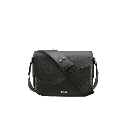 [스페셜오더]DIOR-1ADME 디올 블랙 카프스킨 가죽 SADDLE 미니 메신저 백