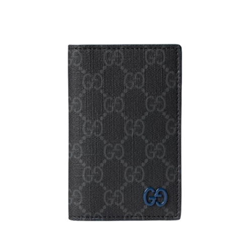 [스페셜오더]GUCCI-768249 1052 구찌 블랙/블루 바이컬러 GG 롱 카드 케이스