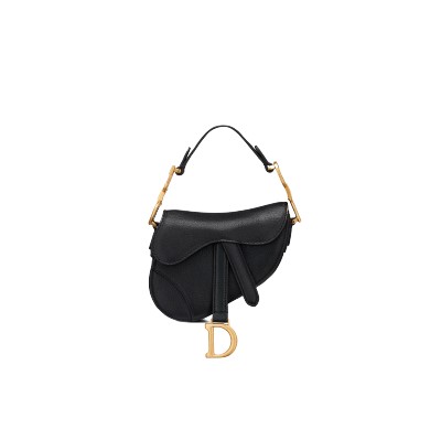 [스페셜오더]DIOR-S5662 디올 블랙 고트 스킨 SADDLE 마이크로 백