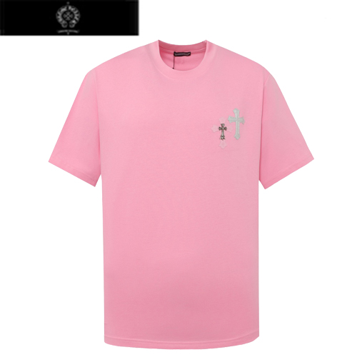 CHROMEHEARTS-062212 크롬하츠 핑크 아플리케 장식 티셔츠 남여공용
