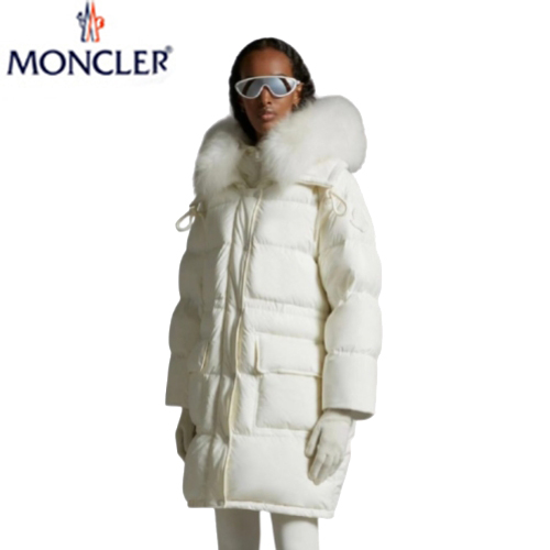 MONCLER-10229 몽클레어 화이트 나일론 롱 패딩 여성용