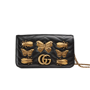 [스페셜오더]GUCCI-488426 1000 구찌 GG Marmont 애니멀 스터드 미니 백 블랙