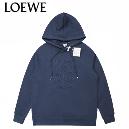 LOEWE-090913 로에베 네이비 로고 아플리케 장식 후드 티셔츠 남여공용