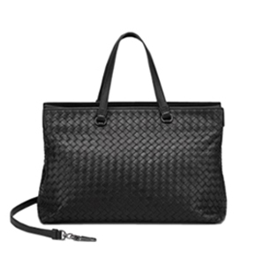 BOTTEGA VENETA-2103756 보테가베네타 네로 인트레치아토 나파 라지 탑 핸들 백