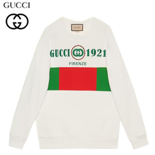 GUCCI-617964 9128 구찌 아이보리 코튼 저지 스웨트셔츠 남여공용