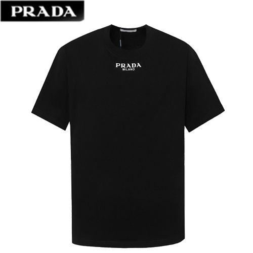 PRADA-062214 프라다 블랙 코튼 티셔츠 남여공용
