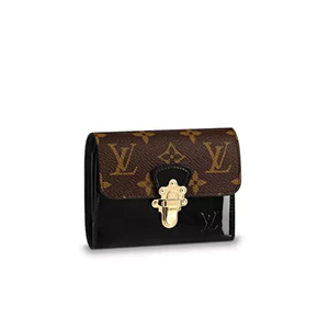 [스페셜오더]LOUIS VUITTON-M61912 루이비통 모노그램 페이턴트 송아지 가죽 느와르 체리우드 컴팩트 월릿