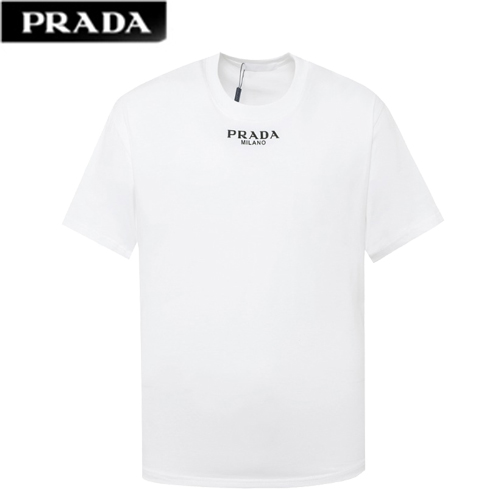 PRADA-062215 프라다 화이트 코튼 티셔츠 남여공용