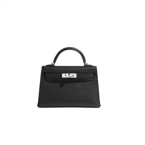 [스페셜오더]HERMES-에르메스 블랙 Epsom 실버장식 미니 Kelly 켈리 백 19CM