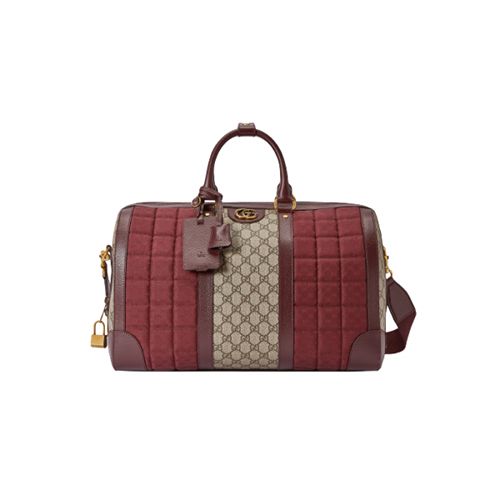 [스페셜오더]GUCCI-724642 6042 구찌 버건디 퀼티드 미니 GG 캔버스 스몰 더플백 44CM