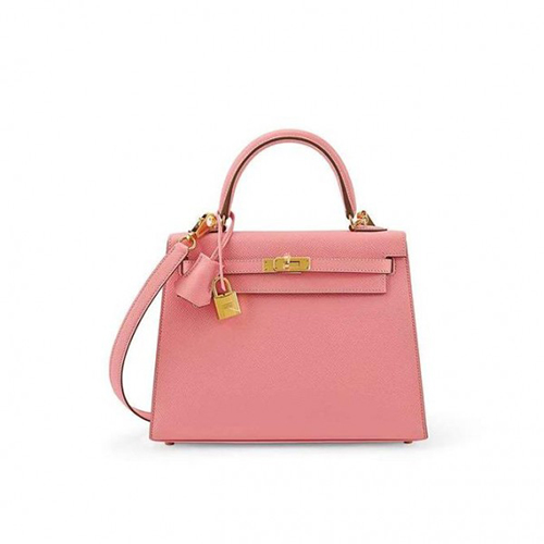 [스페셜오더]HERMES-에르메스 Rose Confetti 골드 장식 Epsom Kelly 켈리 백 25CM