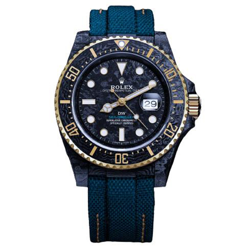 [스페셜오더]ROLEX x DiW-126600 롤렉스 SEA-DWELLER 옐로우 골드 카본 케이스 및 베젤 TURQUISE