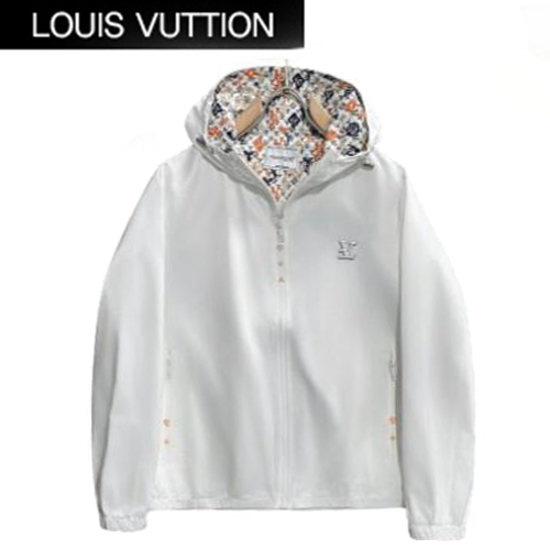 LOUIS VUITTON-030619 루이비통 화이트 나일론 바람막이 후드 재킷 남성용