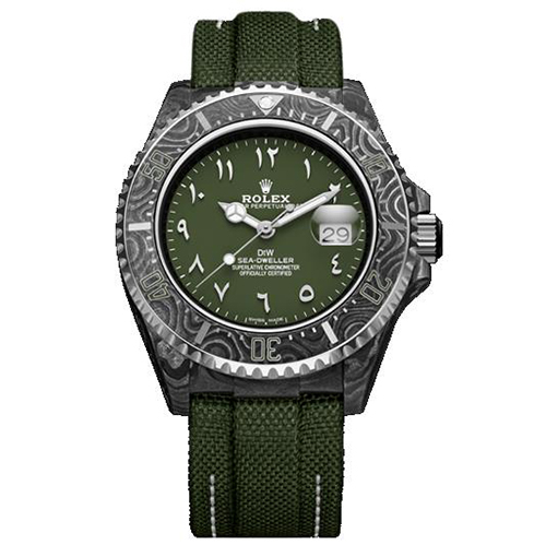 [스페셜오더]ROLEX x DiW-126600 롤렉스 SEA-DWELLER 카본 케이스 및 베젤 HUNTER ARABIC