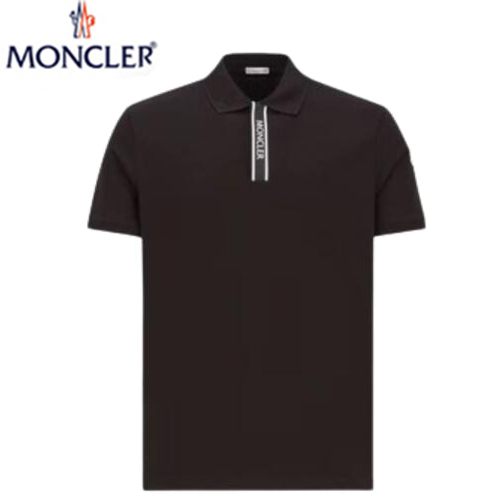 MONCLER-J10918 몽클레어 블랙 로고 모티프 폴로 셔츠 남성용