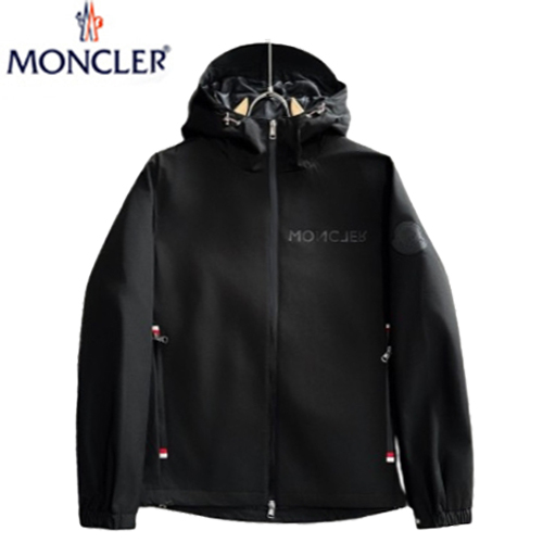 MONCLER-02191 몽클레어 블랙 나일론 바람막이 후드 재킷 남성용