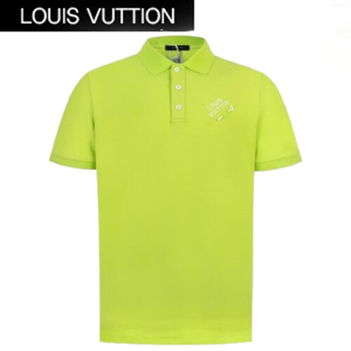 LOUIS VUITTON-06011 루이비통 옐로우 아플리케 장식 폴로 티셔츠 남성용