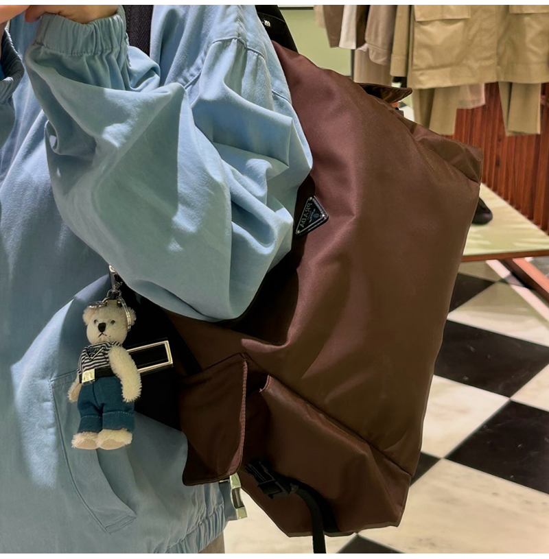 [스페셜오더]PRADA-2VH204 프라다 익스플로러 사이드 포켓 메신저 백 브라운