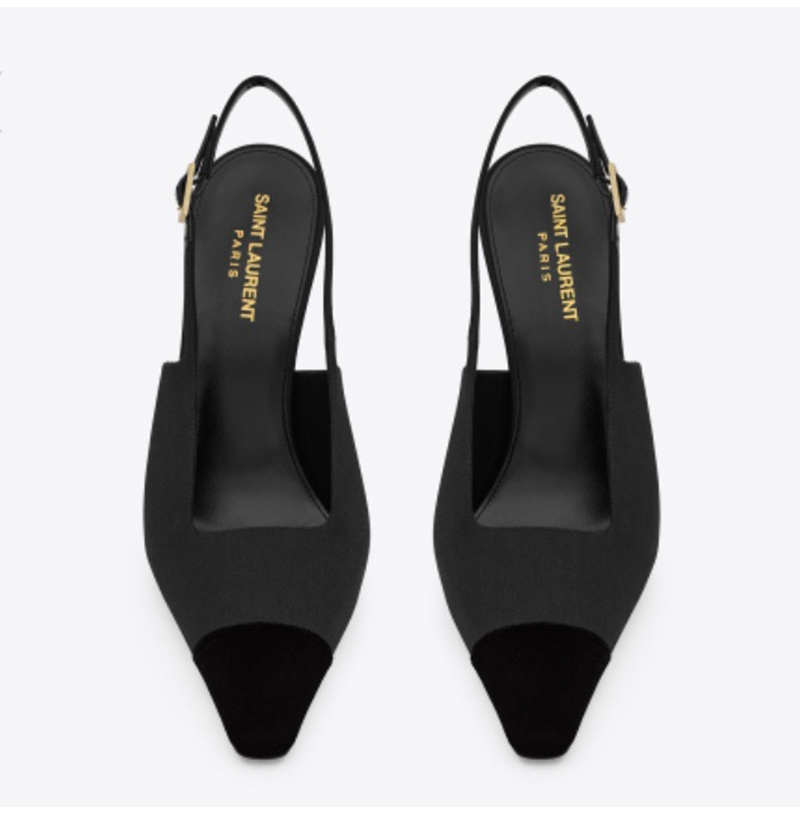 SAINT LAURENT-012210 생로랑 INES 뒤꿈치 노출형 펌프스(2컬러)