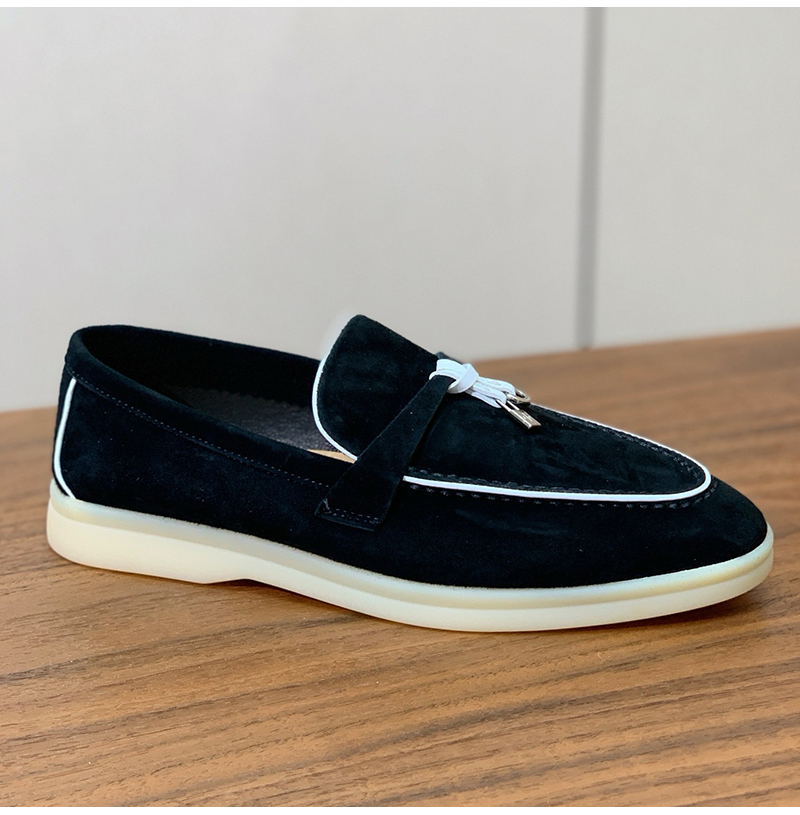Loro Piana-052744 로로 피아나 스웨이드 테두리 스티치 플랫 슈즈 남녀성용 (10컬러)