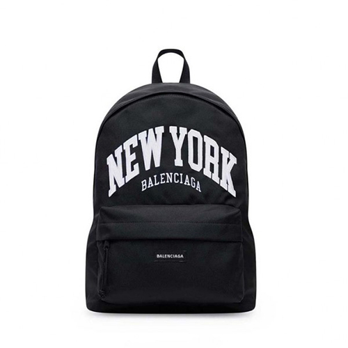 [스페셜오더]BALENCIAGA-503221 발렌시아가 블랙 Cities New York 자수 익스플로러 백팩