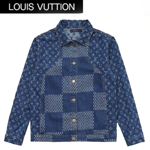 LOUIS VUITTON-01242 루이비통 블랙 모노그램/다미에 데님 셔츠 남성용