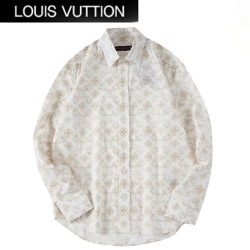 LOUIS VUITTON-07181 루이비통 아이보리 모노그램 셔츠 남여공용