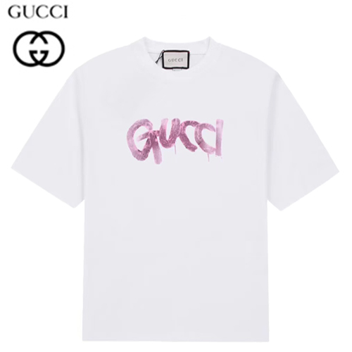 GUCCI-05313 구찌 화이트 GUCCI 프린트 장식 티셔츠 남여공용