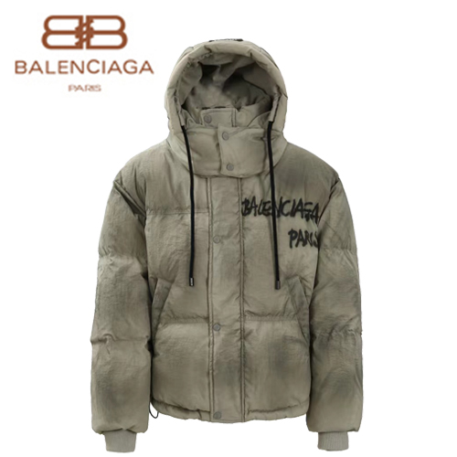 BALENCIAGA-11013 발렌시아가 카키 프린트 장식 빈티지 패딩 남여공용