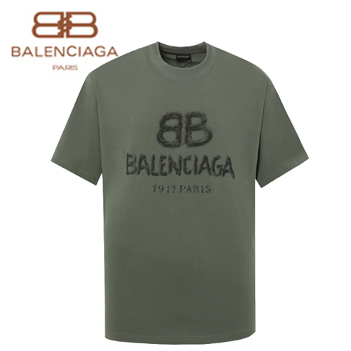 BALENCIAGA-06223 발렌시아가 그린 프린트 장식 티셔츠 남여공용