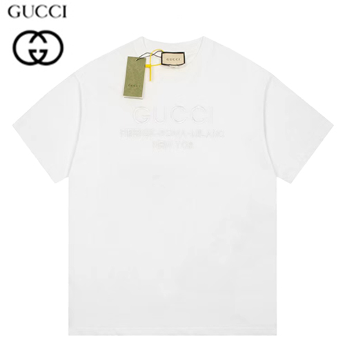 GUCCI-07113 구찌 화이트 아플리케 장식 티셔츠 남여공용