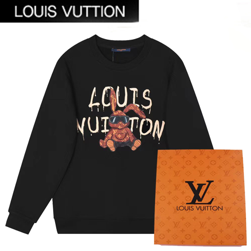 LOUIS VUITTON-10174 루이비통 블랙 프린트 장식 스웨트셔츠 남여공용