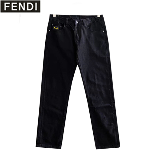 FENDI-03235 펜디 블랙 백 버그 아이 디테일 청바지 남성용