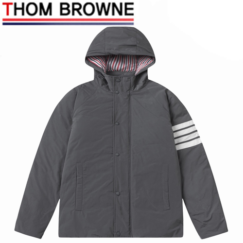 THOM BROWNE-11275 톰 브라운 그레이 스트라이프 장식 파카 남여공용