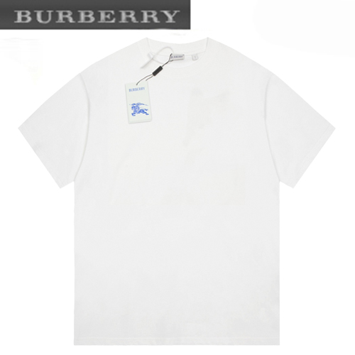 BURBERRY-07054 버버리 화이트 프린트 장식 티셔츠 남여공용