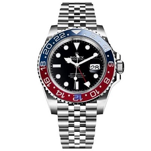 [스페셜오더]ROLEX-롤렉스 GMT-마스터 II 스틸 레드/블루세라믹 블랙다이얼 시계40mm