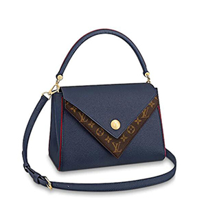 [스페셜오더]LOUIS VUITTON-M54624 루이비통 네이비 송아지 가죽 모노그램 DOUBLE V 숄더스트랩백