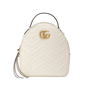 [스페셜오더]GUCCI-476671 9022 구찌 GG Marmont 퀼트 가죽 백팩 화이트