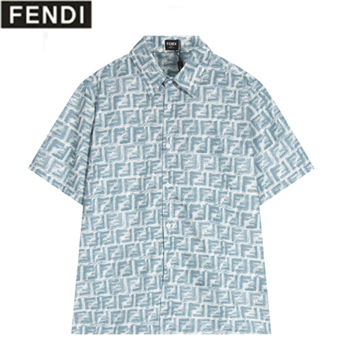 FENDI-06205 펜디 블루 FF 셔츠 남여공용