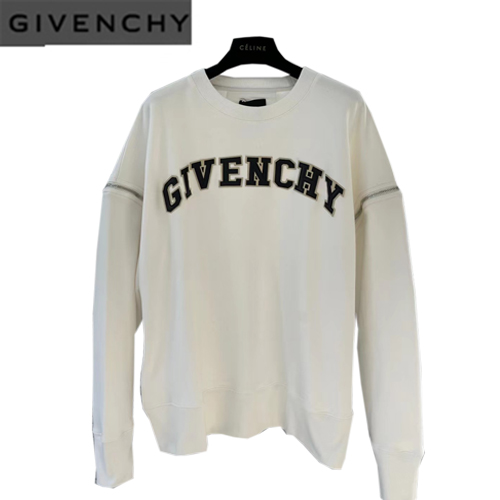 GIVENCHY-10197 지방시 화이트 로고 패치 장식 스웨트셔츠 남여공용