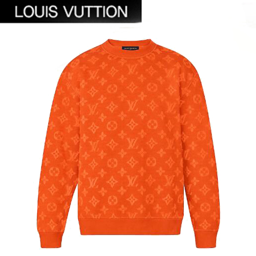 LOUIS VUITTON-1A5CPG 루이비통 플뤼오레썽 오랑주 풀 모노그램 자카드 크루넥 남여공용