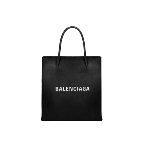 [스페셜오더]BALENCIAGA-572411 발렌시아가 블랙 송아지 가죽 SHOPPING XXS NORTH SOUTH 토트백