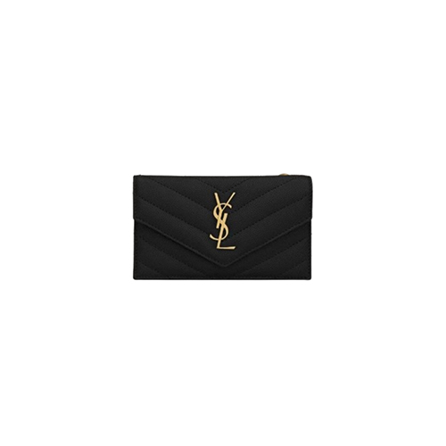 [스페셜오더]SAINT LAURENT-612808 생 로랑 블랙/골드 플랩 카드 케이스